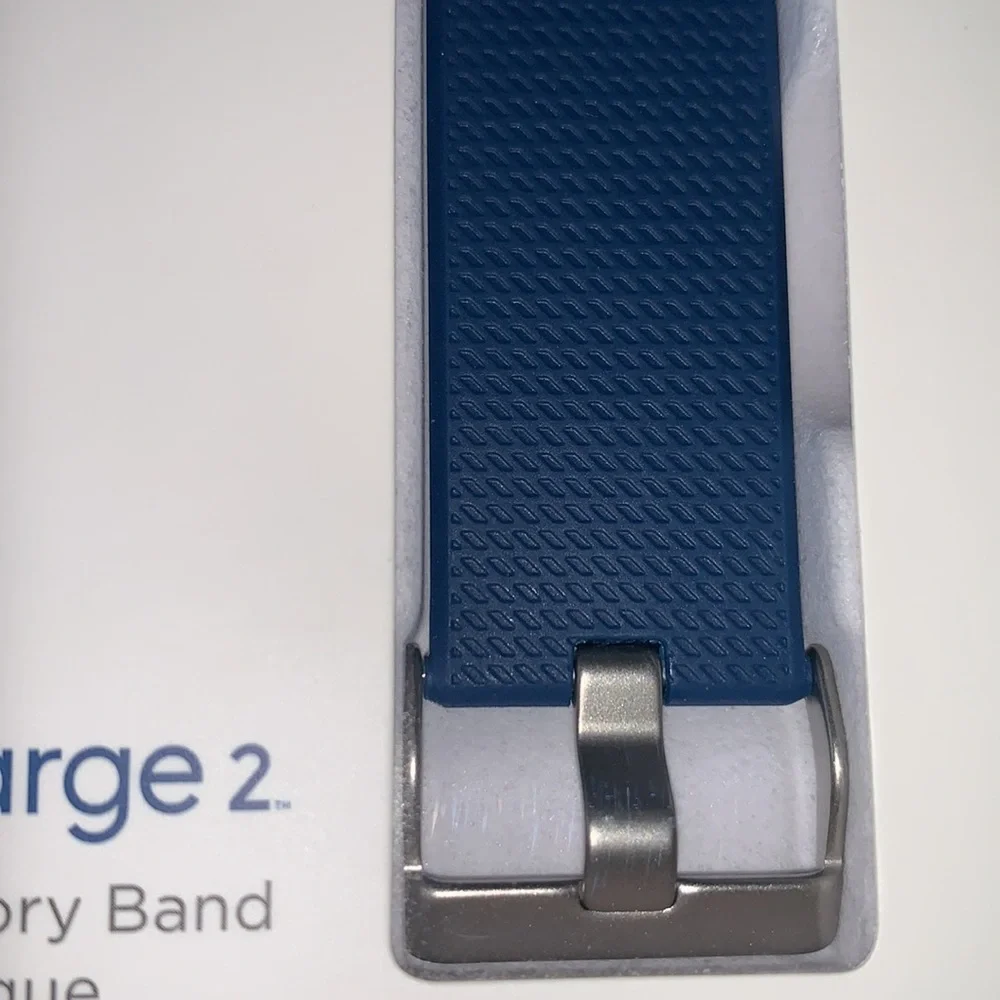 fitbit Charge 2 Classic Accessory Band Blue: size Large. NIB 2 of them